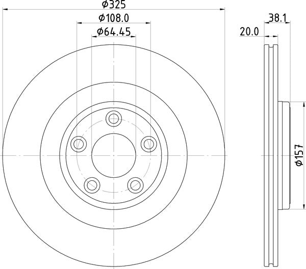Mintex MDC2955C Brake Disc