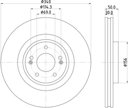 Mintex MDC3020C Brake Disc