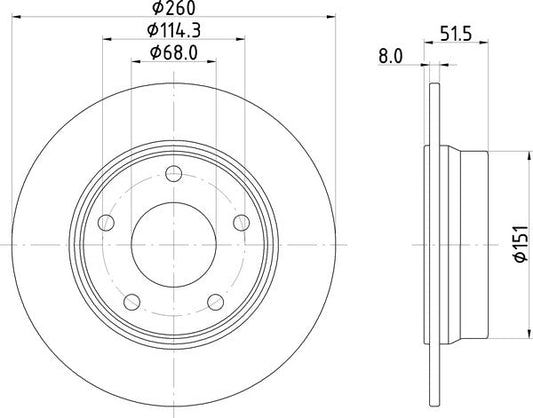 Mintex MDC3149C Brake Disc