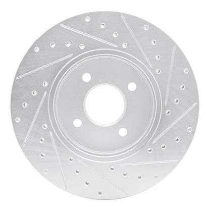 R1 Concepts R1 02-04 Ford Focus Front Left Drilled & Slotted Silver Brake Rotor