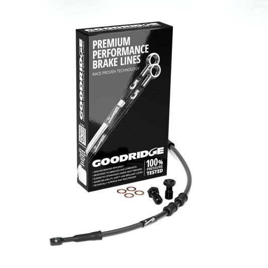 Goodridge 17-20 HD FLH Multi Model -2in Clutch Line Kit - Black