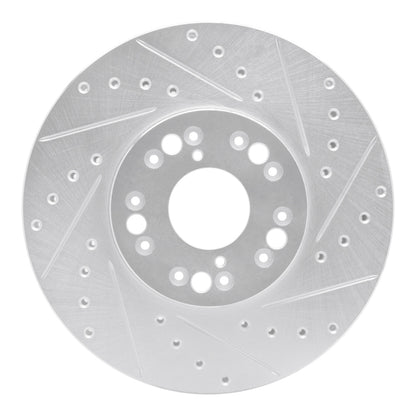 R1 Concepts R1 92-10 Lexus IS300 Front Right Drilled & Slotted Silver Brake Rotor