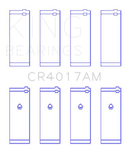 King Engine Bearings Opel 1.8/2.0 X18/20Xe (Size +1.0mm) Connecting Rod Bearing Set