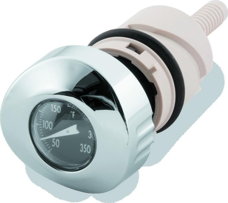 Bikers Choice 04-Up Sportster Black Face Oil Temperature Gauge Dipstick