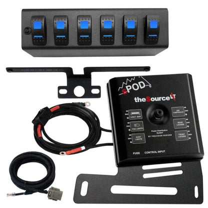 sPOD 07-08 Jeep Wrangler JK SourceLT w/Green LED Switch Panel