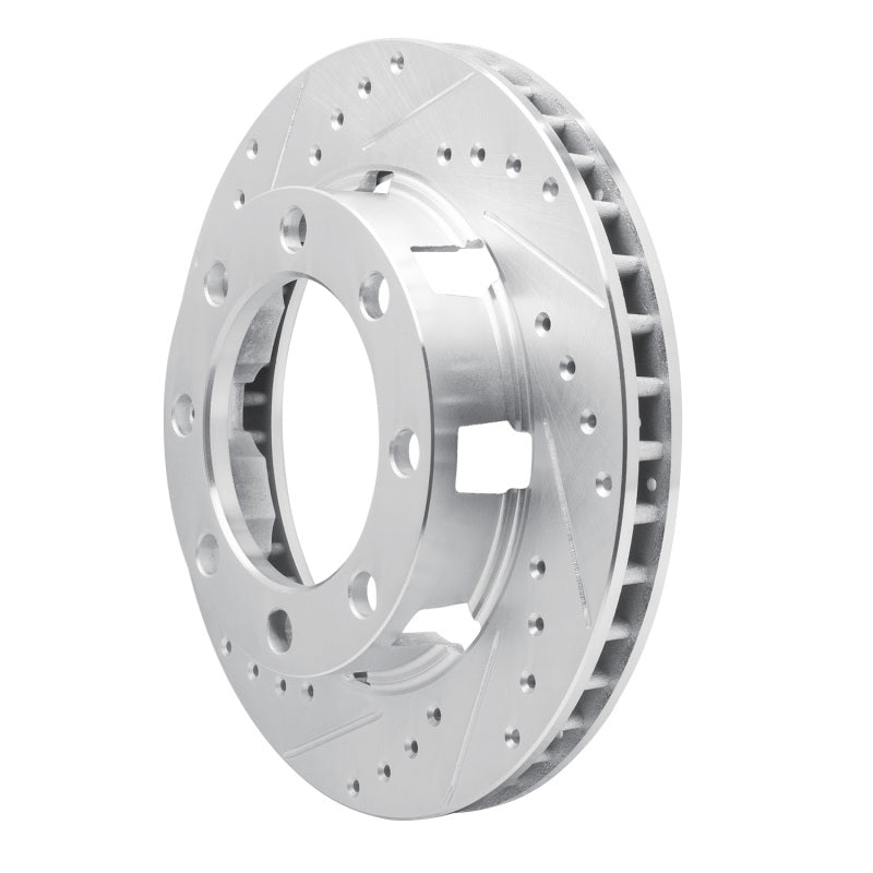 R1 Concepts R1 75-93 Dodge W300 Front Left Drilled & Slotted Silver Brake Rotor