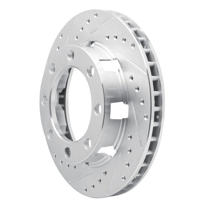 R1 Concepts R1 75-93 Dodge W300 Front Left Drilled & Slotted Silver Brake Rotor