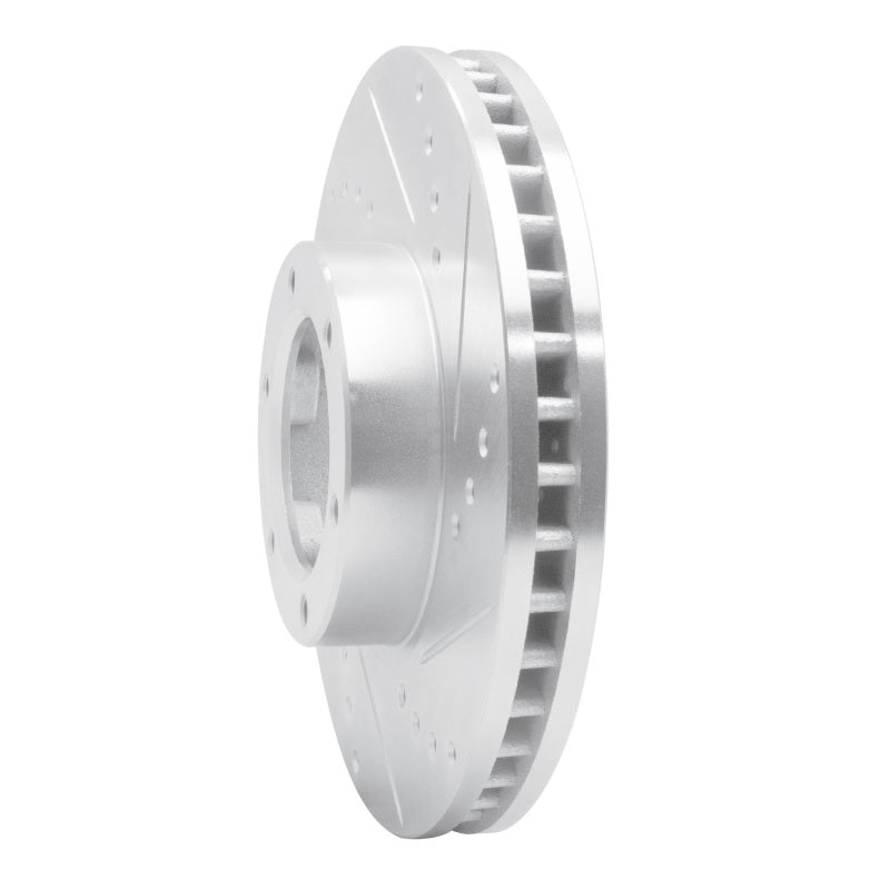 R1 Concepts R1 89-93 Toyota Pickup Front Right Drilled & Slotted Silver Brake Rotor