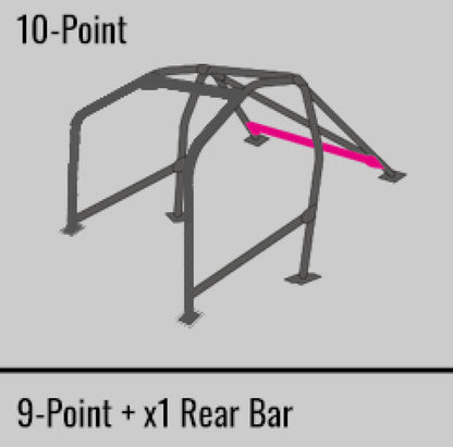 Cusco Safety21 10pt 2Pssgr BLK Thru Dash Roll Cage Nissan R33 2dr (S/O/No Cancel)