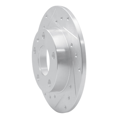 R1 Concepts R1 02-06 Audi A4 Quattro Rear Left Drilled & Slotted Silver Brake Rotor