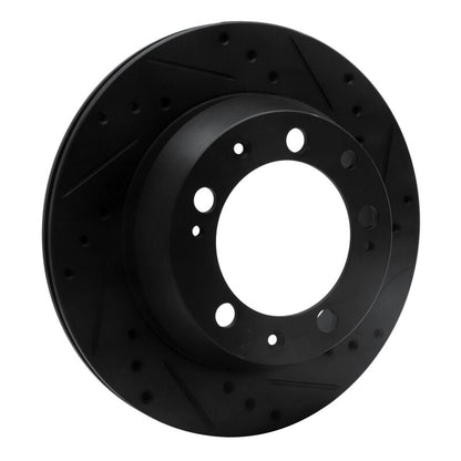 R1 Concepts R1 77-88 Porsche 924 Rear Right Drilled & Slotted Black Brake Rotor