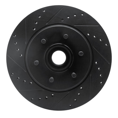 R1 Concepts R1 04-08 Ford F-150 RWD Front Left Drilled & Slotted Black Brake Rotor