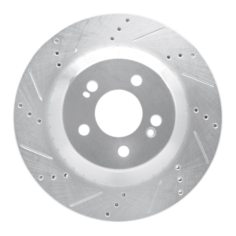 R1 Concepts R1 15-21 Mercedes-Benz S550 Rear Left Drilled & Slotted Silver Brake Rotor