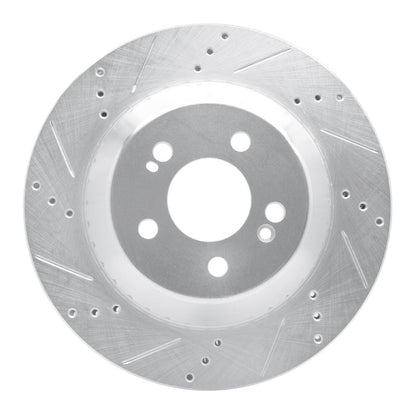 R1 Concepts R1 15-21 Mercedes-Benz S550 Rear Left Drilled & Slotted Silver Brake Rotor