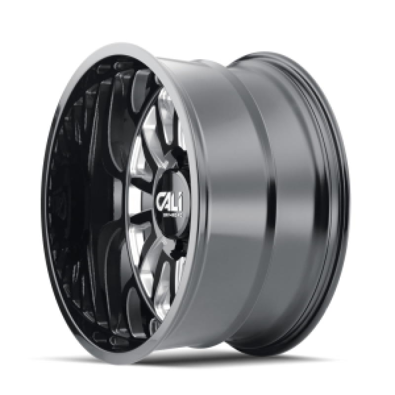 Cali Off-Road 9110 Summit 22x10 / 6x139.7 BP / 0mm Offset / 106mm Hub Gloss Black Milled Wheel