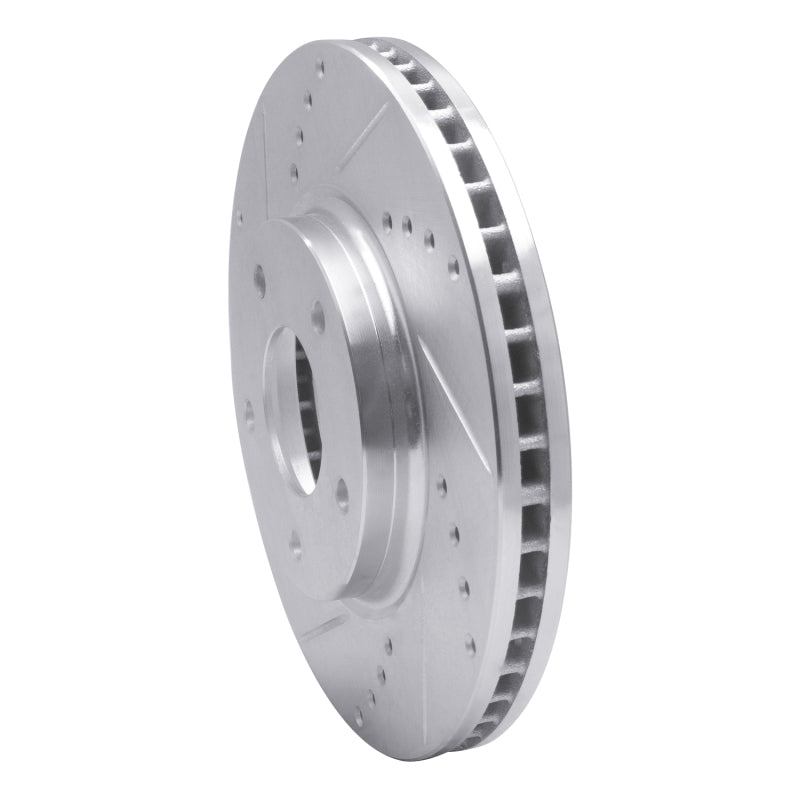 R1 Concepts R1 02-17 Infiniti Q45 Front Left Drilled & Slotted Silver Brake Rotor