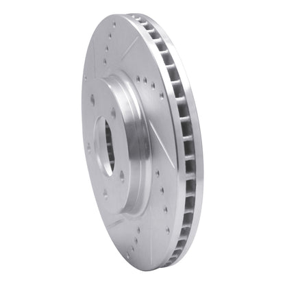 R1 Concepts R1 02-17 Infiniti Q45 Front Left Drilled & Slotted Silver Brake Rotor