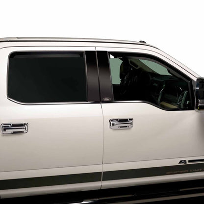 Putco 08-16 Ford SuperDuty Crew Cab - w/ FORD Logo (4pcs) Black Platinum Pillar Posts Classic