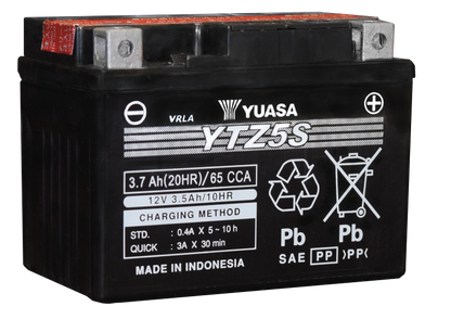 Yuasa Battery Yuasa YTZ5S-BS Maintenance Free AGM 12-Volt Battery w/Bottle