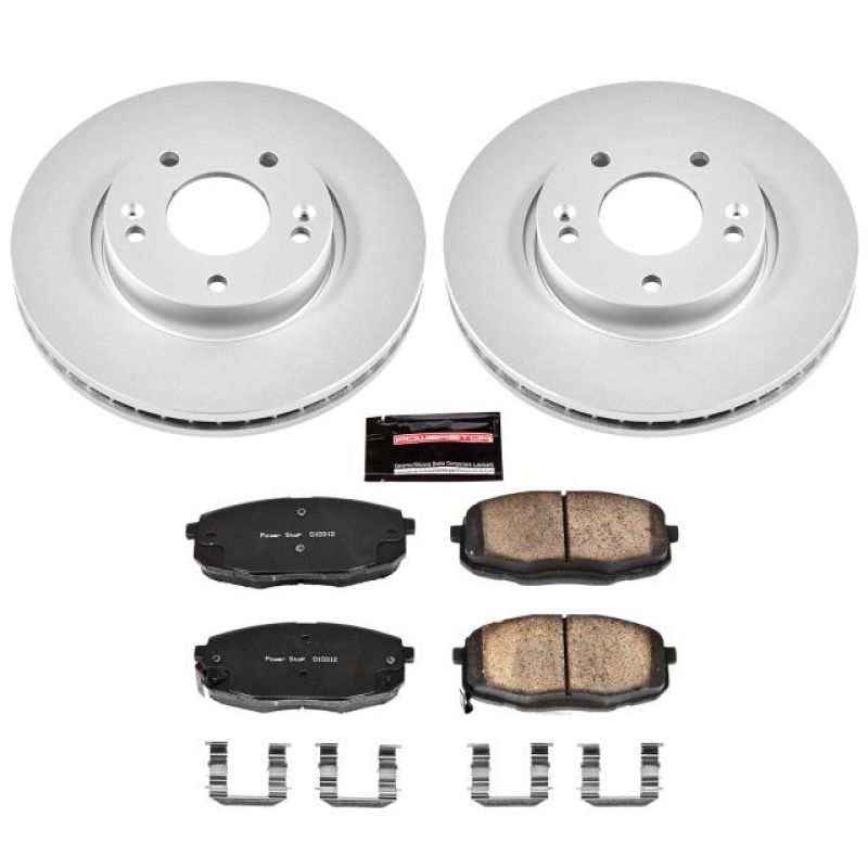 PowerStop Power Stop 09-12 Hyundai Elantra Front Z17 Evolution Geomet Coated Brake Kit