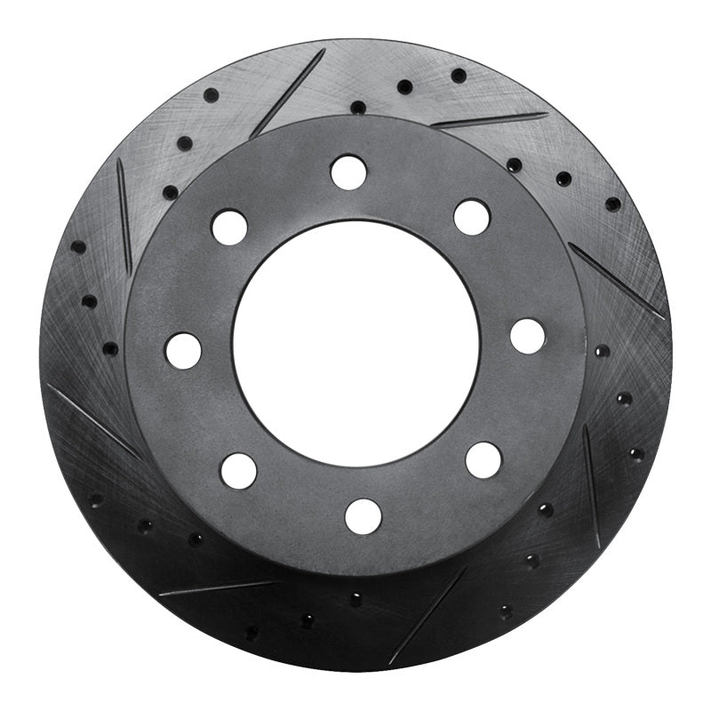 R1 Concepts R1 03-05 Chevrolet Silverado 1500 Rear Left Drilled & Slotted Black Brake Rotor