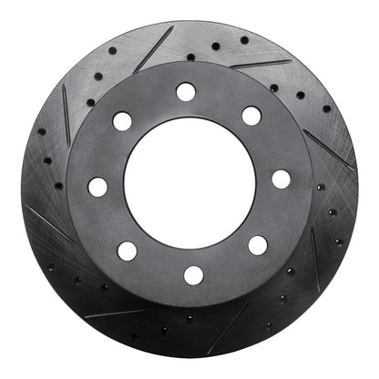R1 Concepts R1 03-05 Chevrolet Silverado 1500 Rear Left Drilled & Slotted Black Brake Rotor