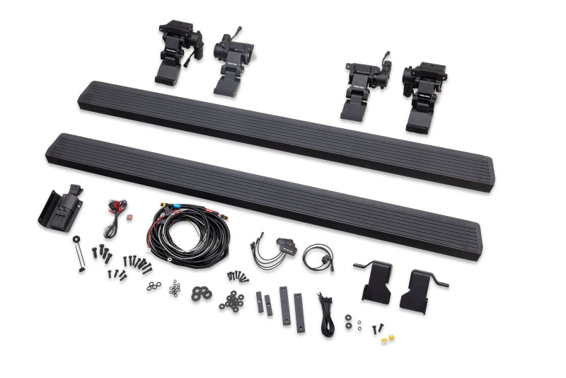 Go Rhino RealTruck 18-24 Jeep Wrangler 4dr VoltStep Electric Running Board Kit (Drilling Req.) - Tex. Blk