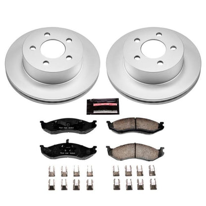 PowerStop Power Stop 99-01 Jeep Cherokee Front Z17 Evolution Geomet Coated Brake Kit