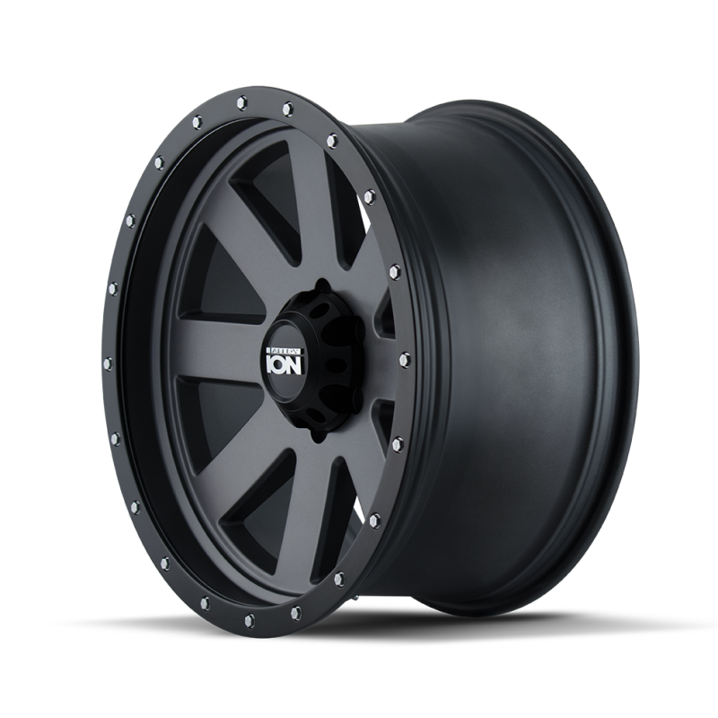 ION Wheels ION Type 134 18x10 / 5x139.7 BP / -19mm Offset / 108mm Hub Matte Gunmetal/Black Beadlock Wheel
