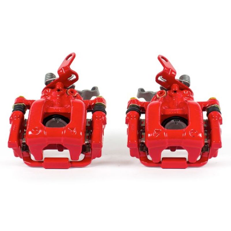 PowerStop Power Stop 10-12 Audi A3 Rear Red Calipers w/Brackets - Pair