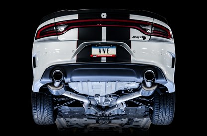 AWE Tuning 2015+ Dodge Charger 6.4L/6.2L SC Non-Resonated Touring Edition Exhaust - Silver Tips
