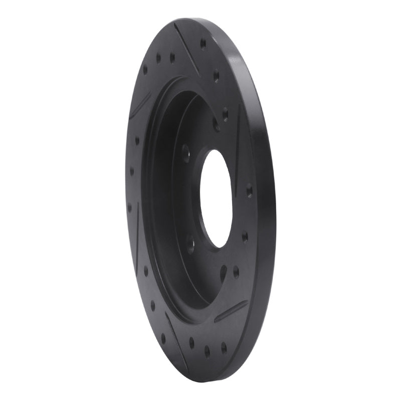 R1 Concepts R1 88-94 Buick Regal Rear Left Drilled & Slotted Black Brake Rotor