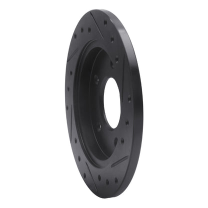 R1 Concepts R1 88-94 Buick Regal Rear Left Drilled & Slotted Black Brake Rotor