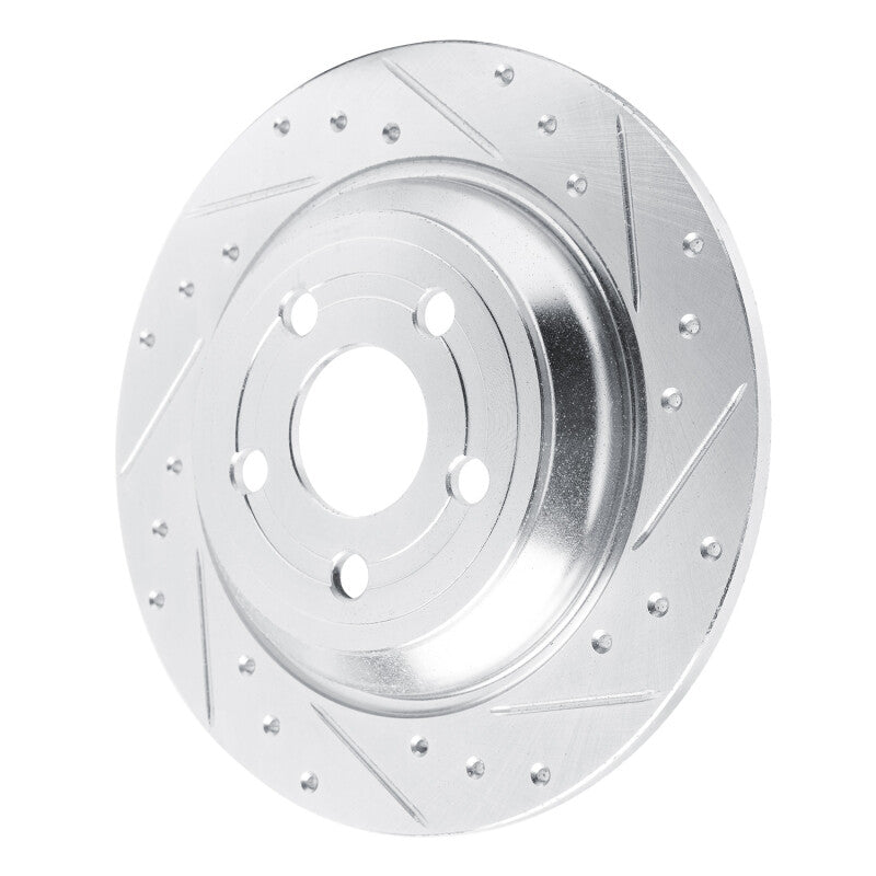 R1 Concepts R1 22-25 Ford Maverick Rear Right Drilled & Slotted Silver Brake Rotor