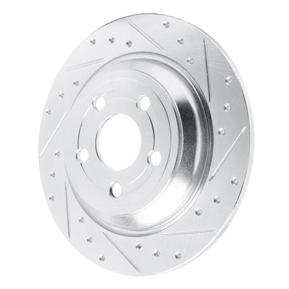 R1 Concepts R1 22-25 Ford Maverick Rear Right Drilled & Slotted Silver Brake Rotor