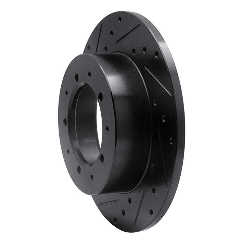 R1 Concepts R1 74-16 Land Rover Range Rover Rear Left Drilled & Slotted Black Brake Rotor