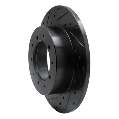R1 Concepts R1 74-16 Land Rover Range Rover Rear Left Drilled & Slotted Black Brake Rotor