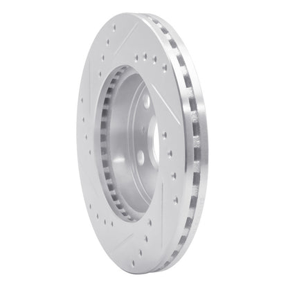 R1 Concepts R1 83-86 Toyota Camry Front Right Drilled & Slotted Silver Brake Rotor