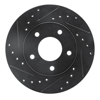 R1 Concepts R1 88-96 Buick Regal Front Left Drilled & Slotted Black Brake Rotor
