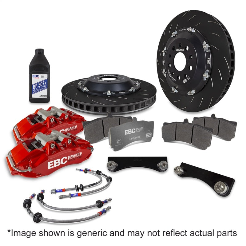 EBC Racing 00-06 BMW M3 (E46) Red Apollo-6 Calipers 355mm Rotors Front Big Brake Kit
