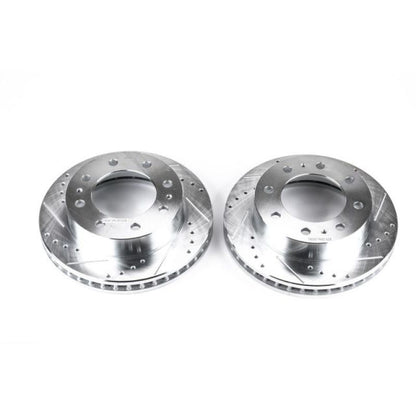 PowerStop Power Stop 02-04 Chevrolet Avalanche 2500 Front Evolution Drilled & Slotted Rotors - Pair