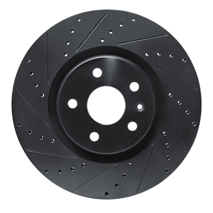 R1 Concepts R1 13-19 Buick Regal Front Left Drilled & Slotted Black Brake Rotor
