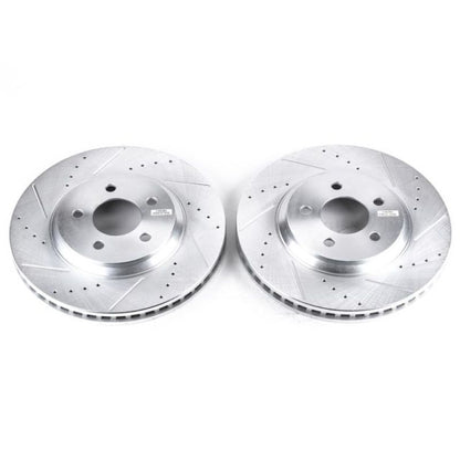 PowerStop Power Stop 05-14 Ford Mustang Front Evolution Drilled & Slotted Rotors - Pair