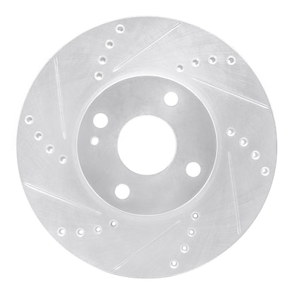 R1 Concepts R1 16-25 Mazda 2 (Mexico) Front Left Drilled & Slotted Silver Brake Rotor