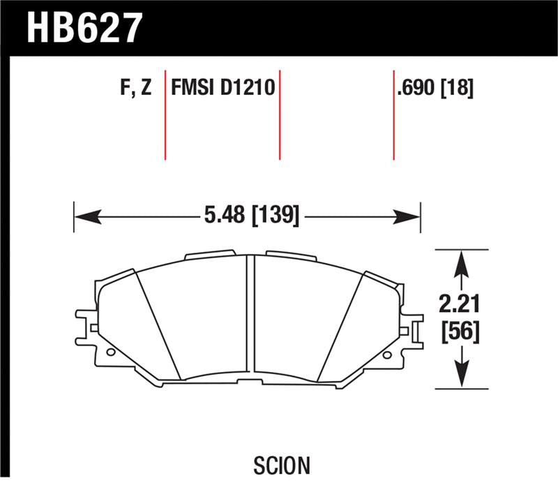 Hawk Performance Hawk 08-11 Scion xB / 08-10 Scion xD / 09-10 Toyota Corolla / 09-10 Matrix / 06-10 Rav4 / 10 Lexus H