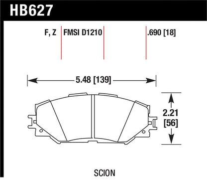 Hawk Performance Hawk 08-11 Scion xB / 08-10 Scion xD / 09-10 Toyota Corolla / 09-10 Matrix / 06-10 Rav4 / 10 Lexus H