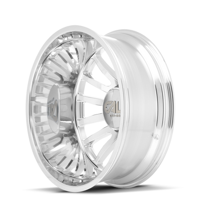 Cali Off-Road 9110D Summit Dually 22x8.25 / 8x210 BP / -232mm Offset / 154.2mm Hub Polished Wheel
