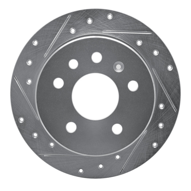 R1 Concepts R1 94-96 Saab 900 Rear Left Drilled & Slotted Silver Brake Rotor