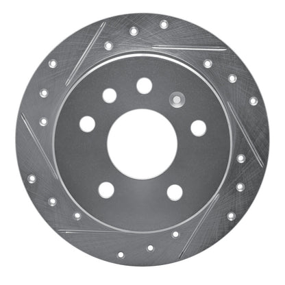 R1 Concepts R1 94-96 Saab 900 Rear Left Drilled & Slotted Silver Brake Rotor