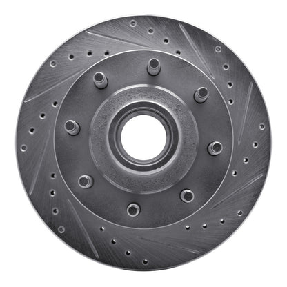 R1 Concepts R1 1986-1994 Ford E-250 Econoline Club Wagon Front Right Drilled & Slotted Silver Brake Rotor